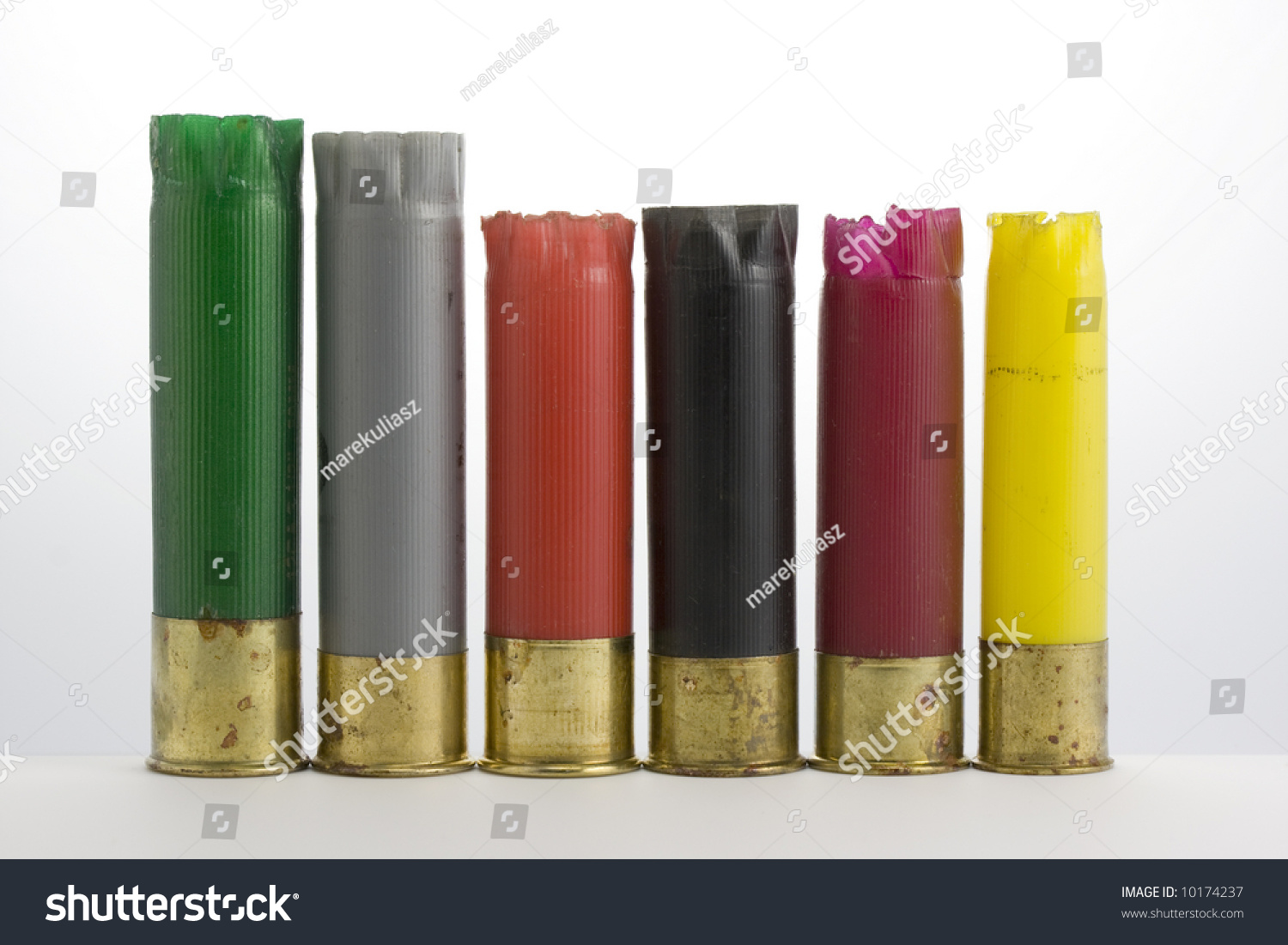Empty Plastic Shotgun Shells Collected After Stock Photo (Edit Now