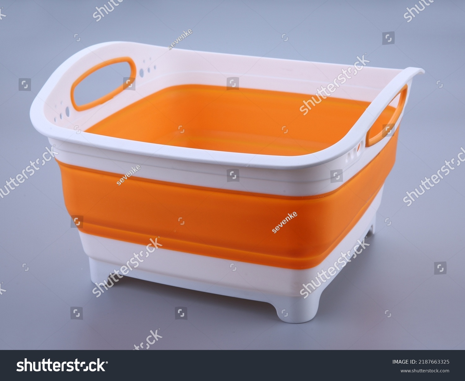  Light Blue Classic  Template Design Featuring Empty Plastic Storage Container Isolated