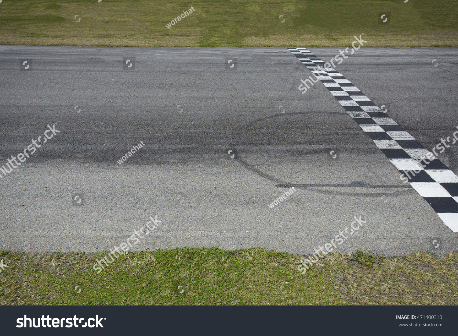 Empty Race Circuit Start Line Finish Stock Photo 471400310 | Shutterstock