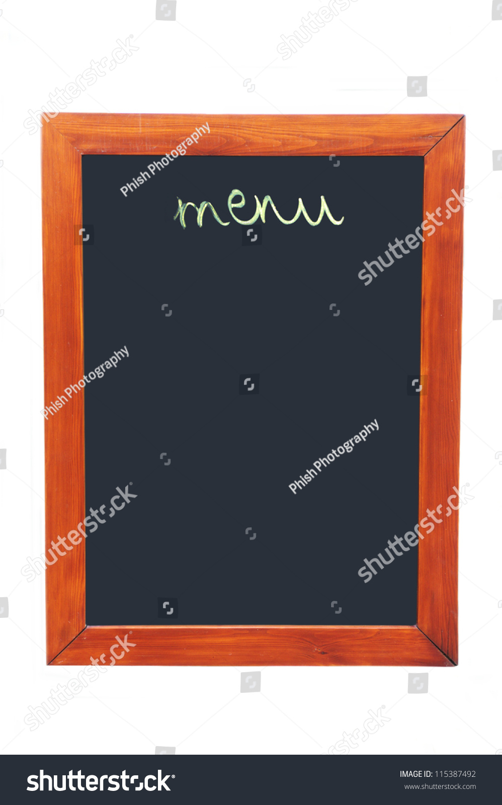 Empty Restaurant/Cafe Menu Isolated On White Stock Photo 115387492 ...