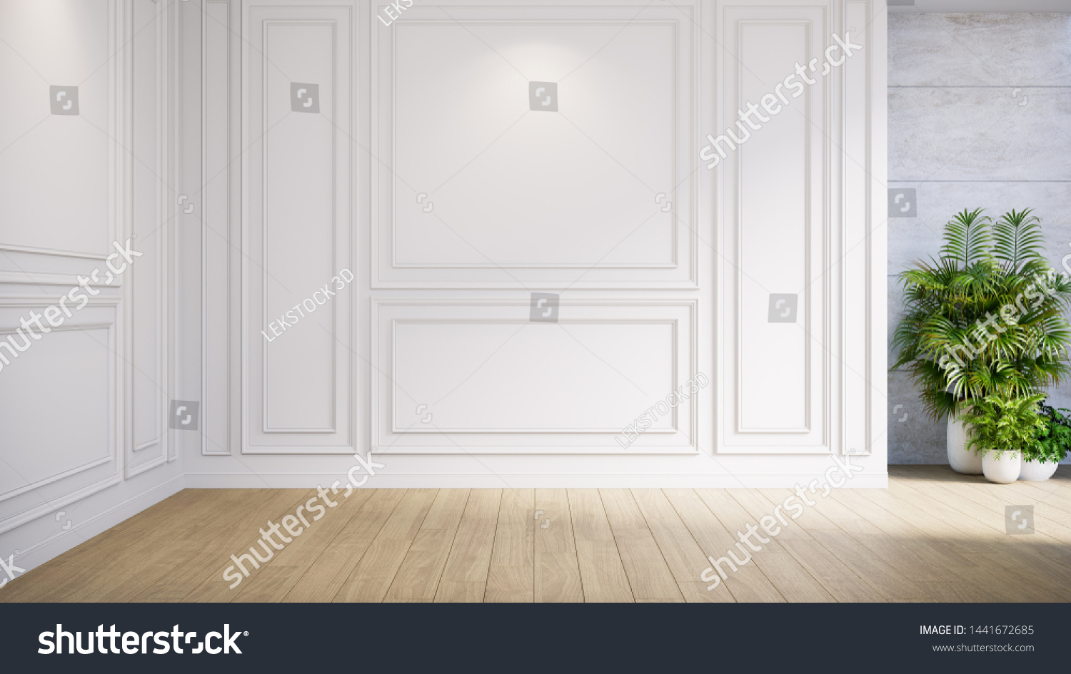 Empty Room Modern Classic Interiorno People Stock Illustration