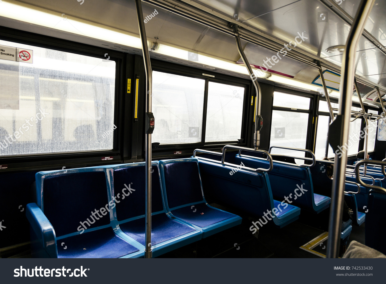 Empty Seats City Bus Stock Photo (Edit Now) 742533430