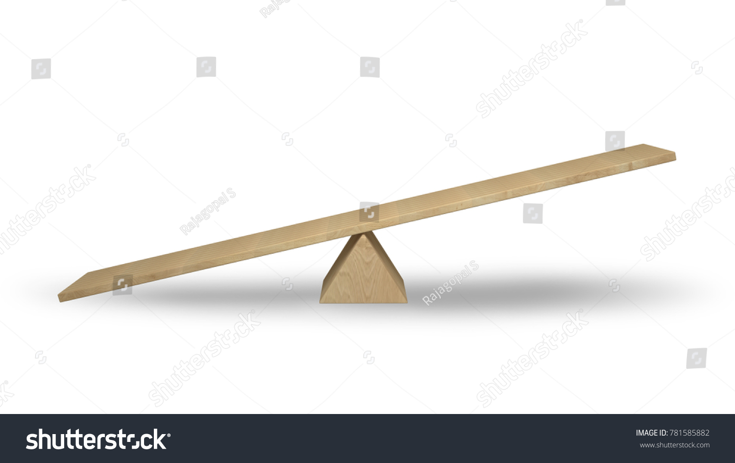 Empty Seesaw Concept Made 3d Rendering Stock Illustration 781585882 ...