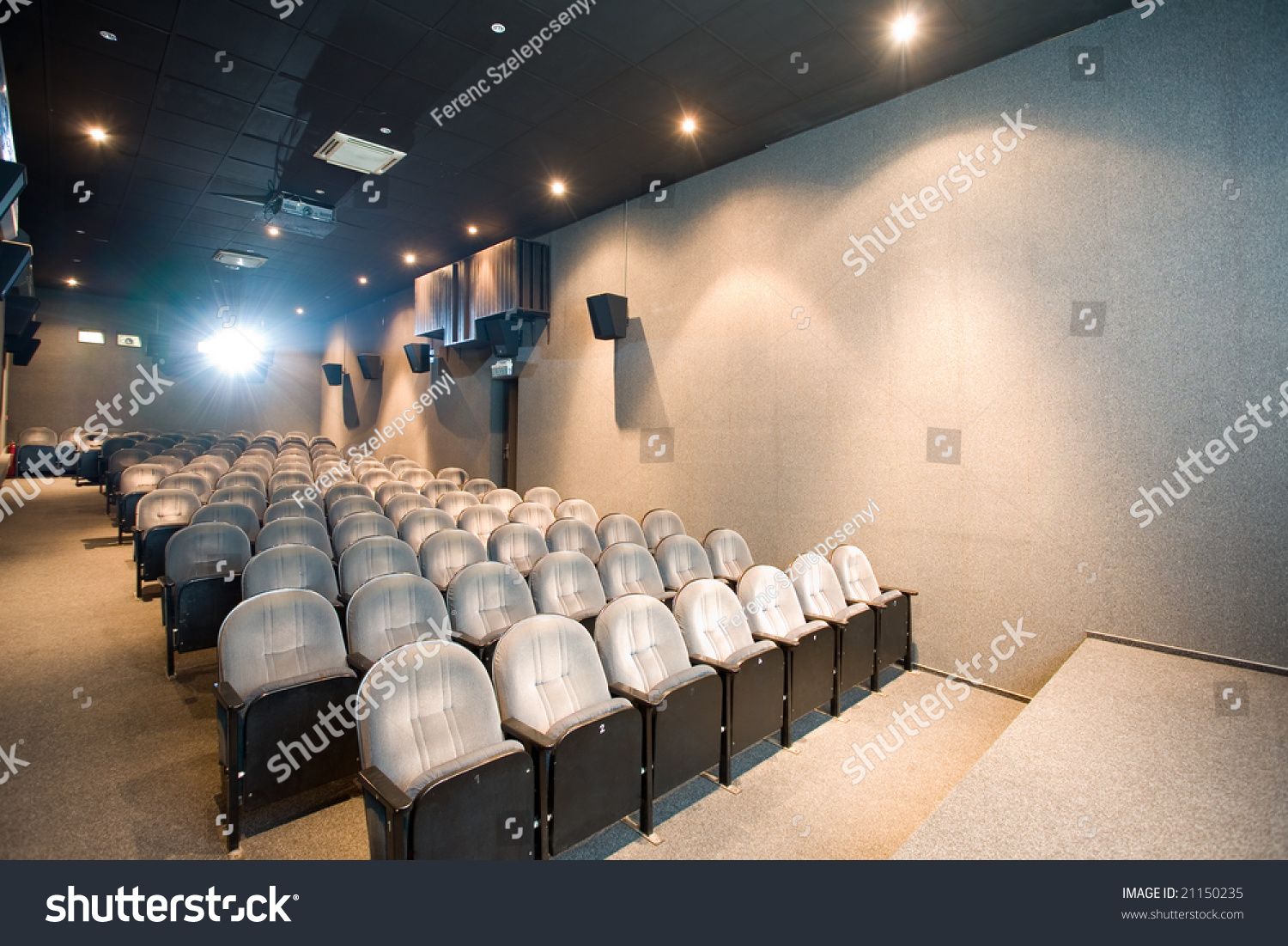 Empty Small Cinema Auditorium Royalty Free Stock Image