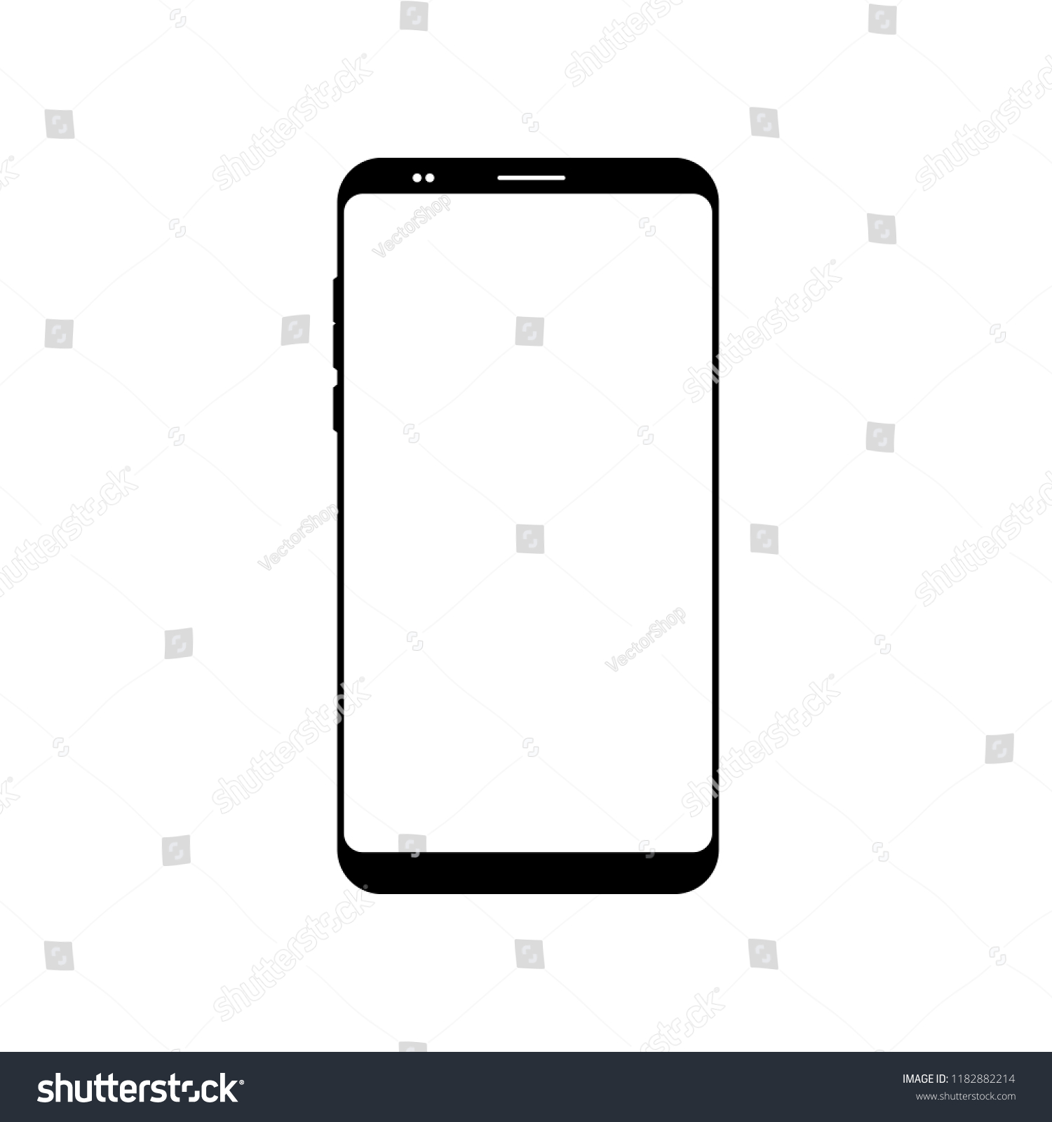 Empty Smartphone Icon Cell Phone Symbol Stock Illustration 1114
