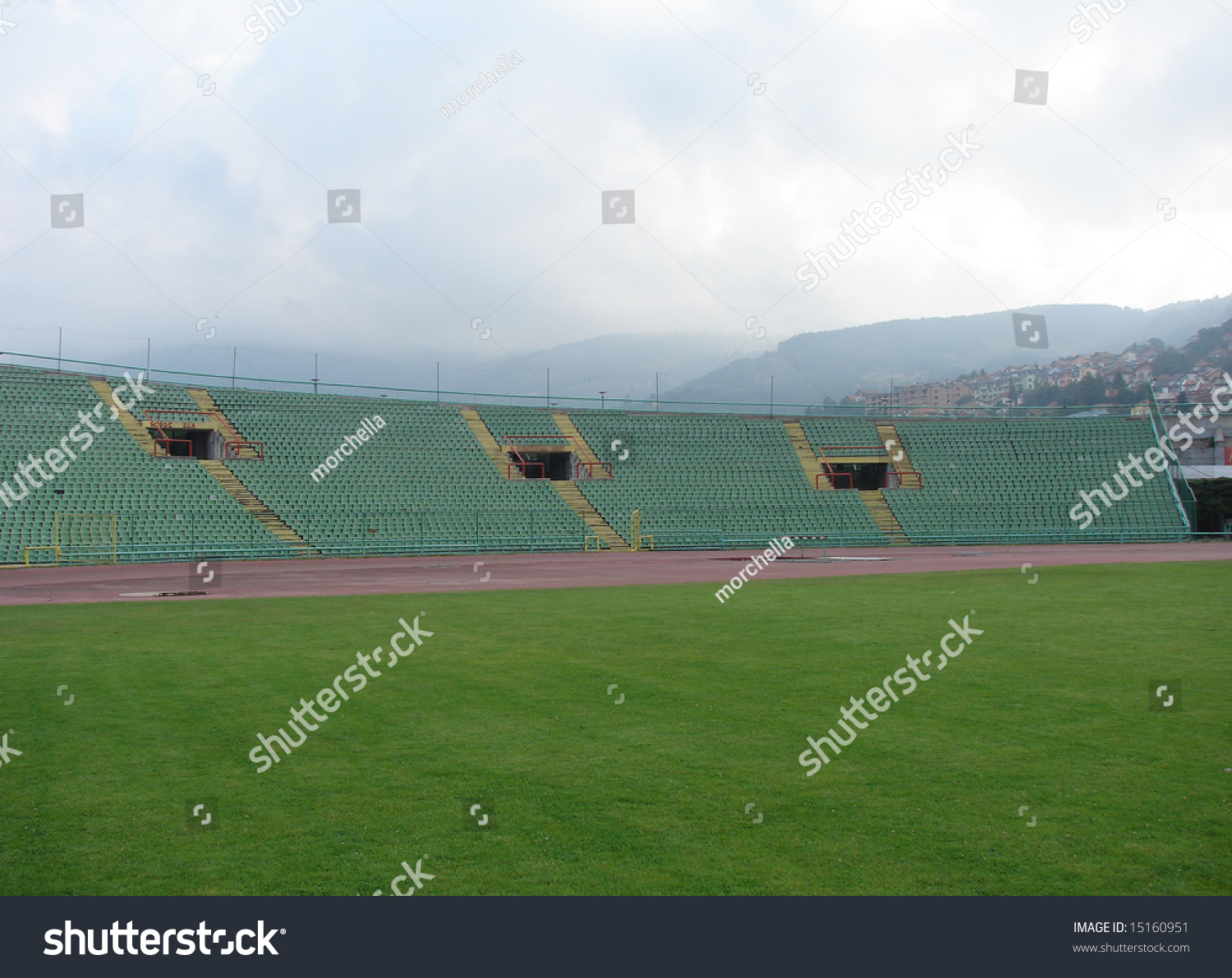 Empty Stands, Olympic Stadium In Sarajevo. Stock Photo 15160951 ...