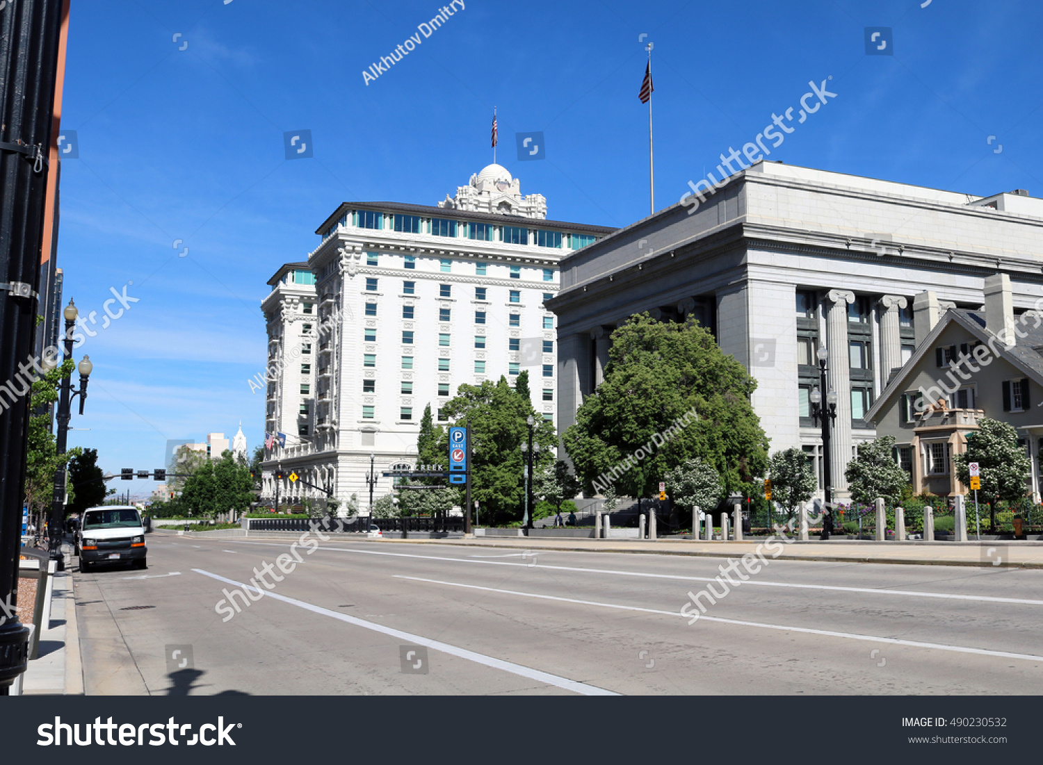 Salt Lake City Street View Empty Street View Salt Lake Cityutah Stock Photo 490230532 | Shutterstock