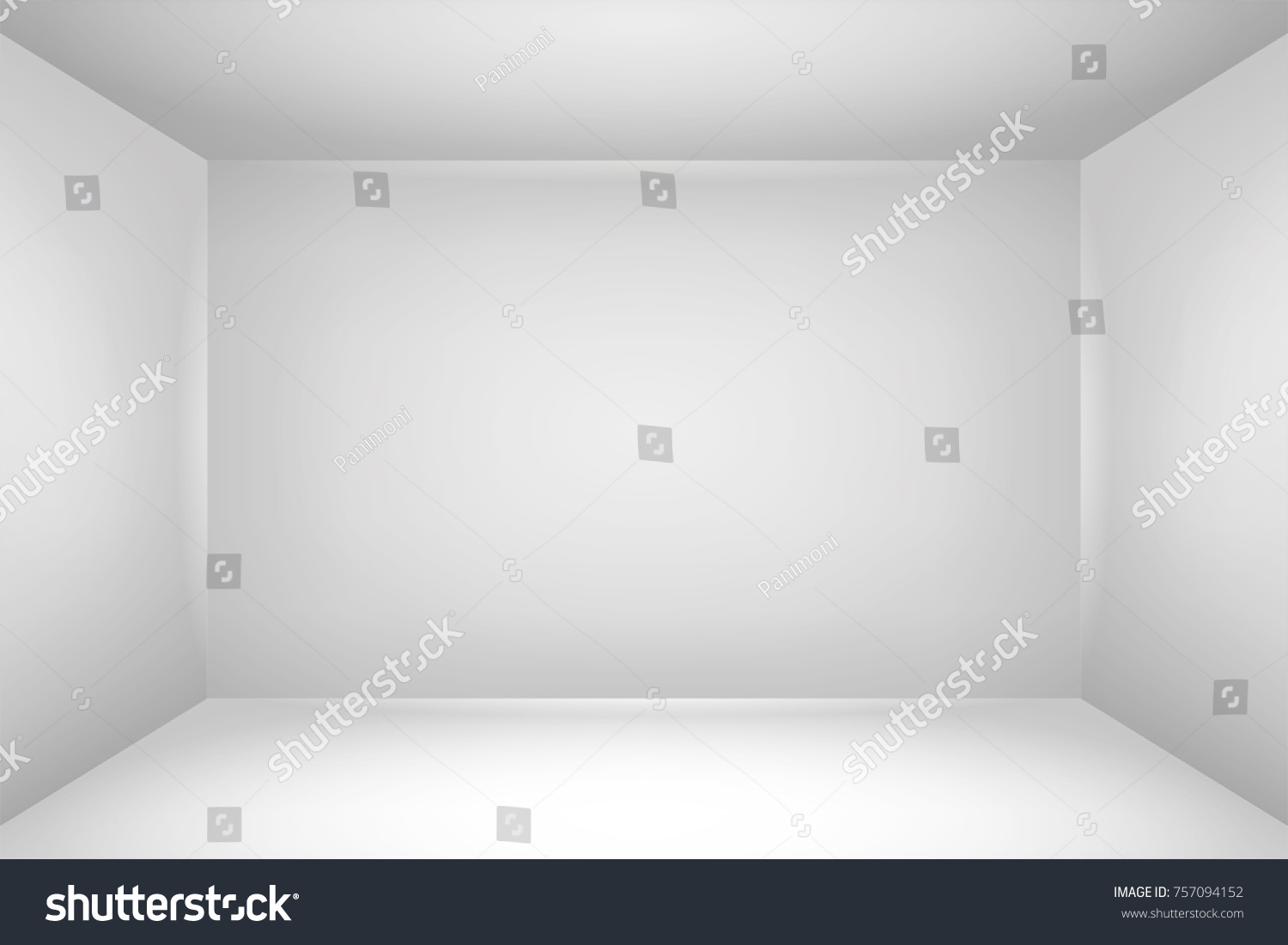 Empty White Room Inner Space Box Stock Illustration 757094152 ...