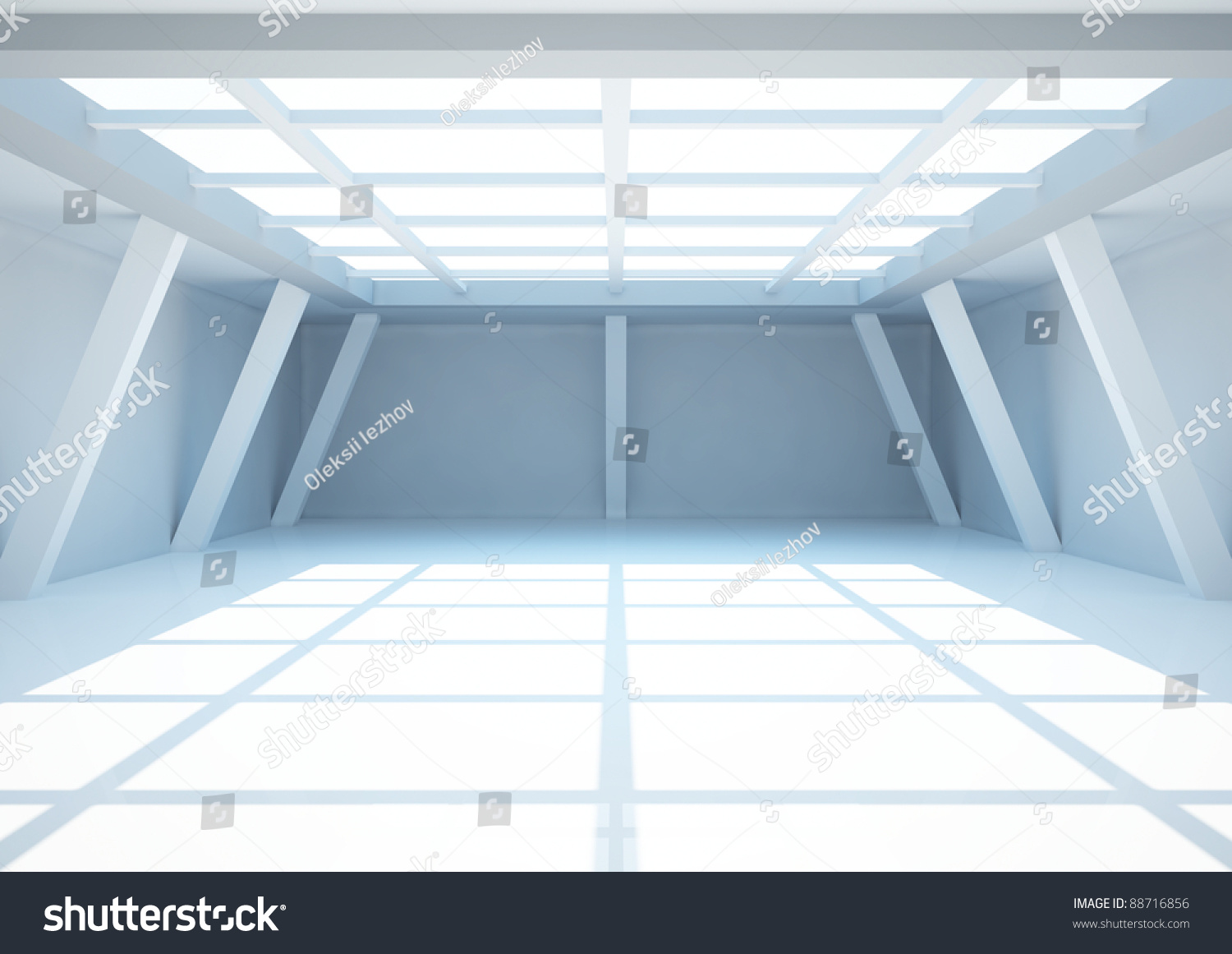 空の広い部屋と柱 内部ショールーム 3dイラスト のイラスト素材 空の広い部屋と柱 内部ショールーム 3dイラスト のイラスト素材