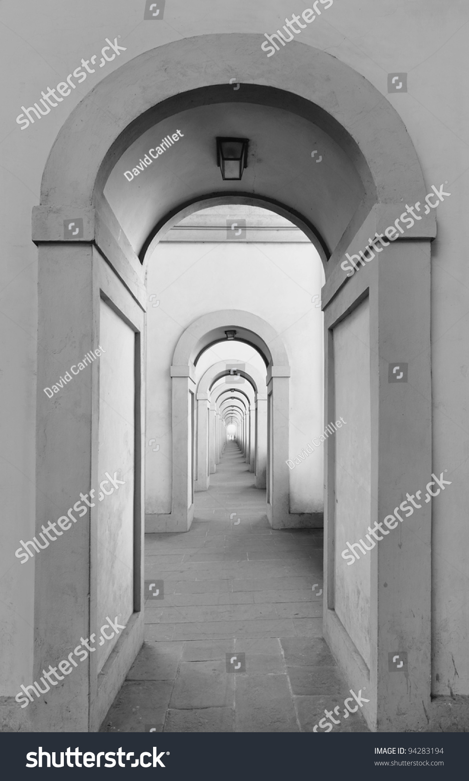 Endless Arched Doorways Repeating To Infinity. Stock Photo 94283194 ...