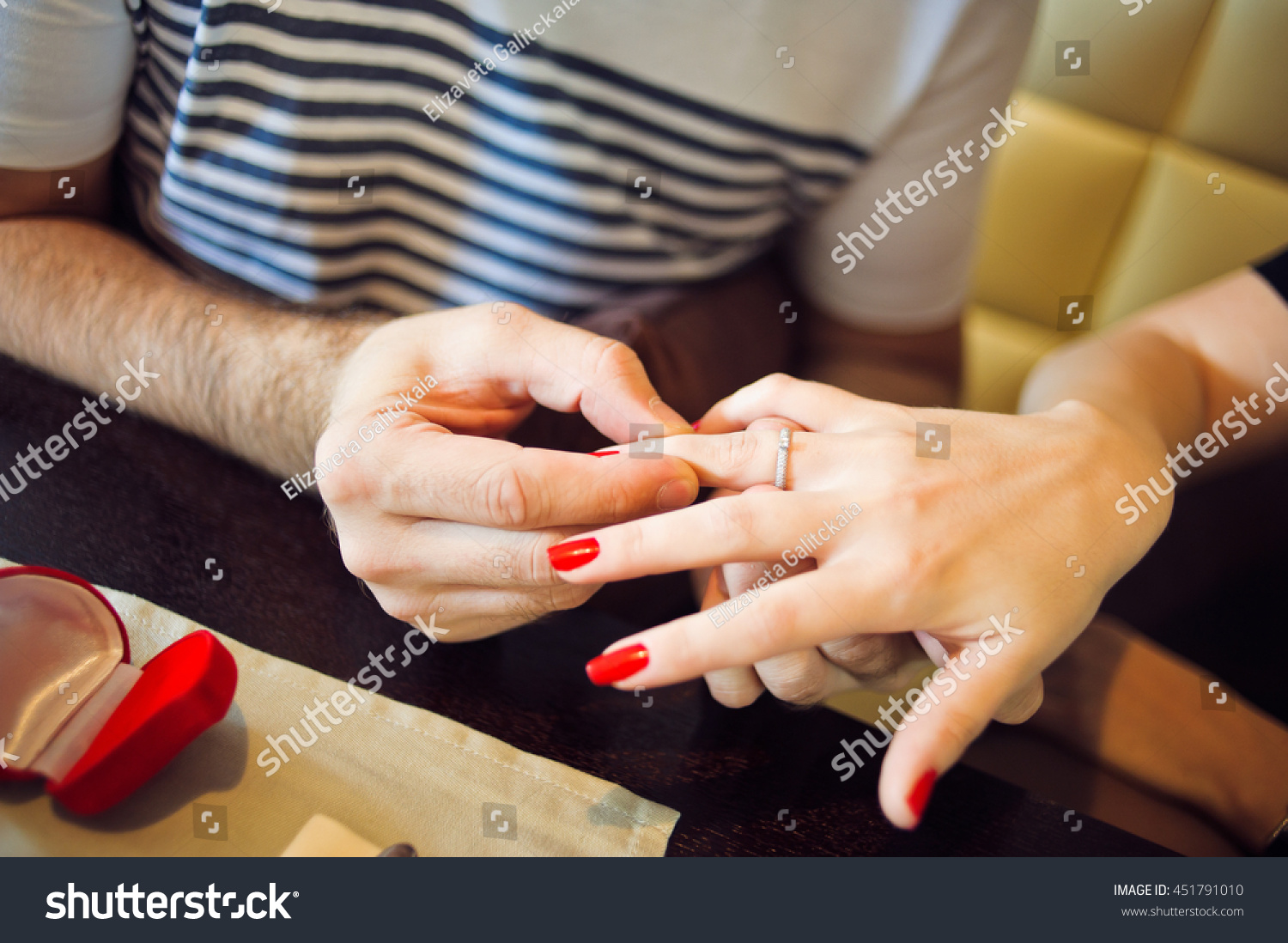 Engagement Rings Hands Man Cafe Will Stock Photo Edit Now