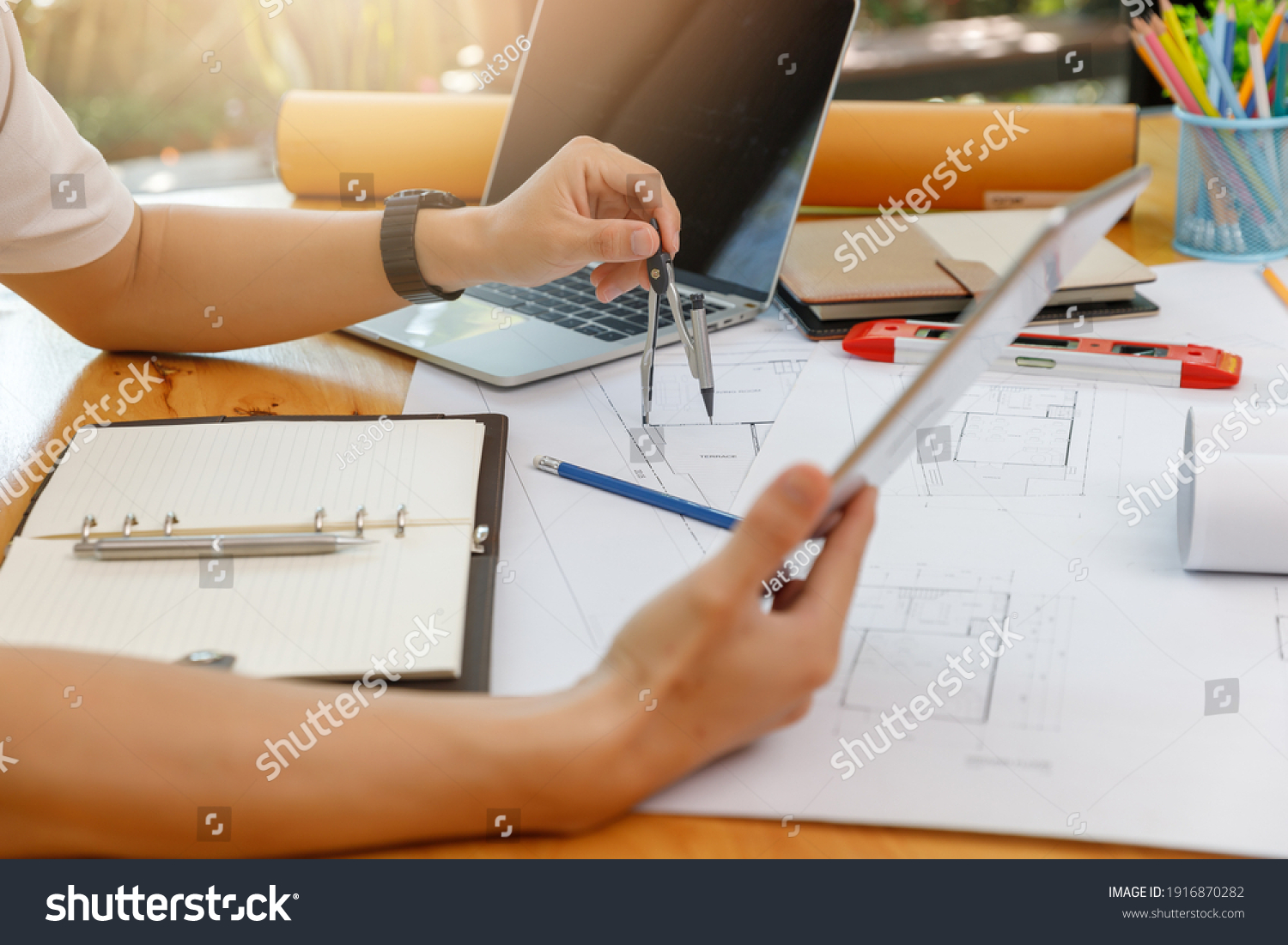 Engineer Architect Concept Engineer Architects Interior Stock Photo 1916870282 Shutterstock
