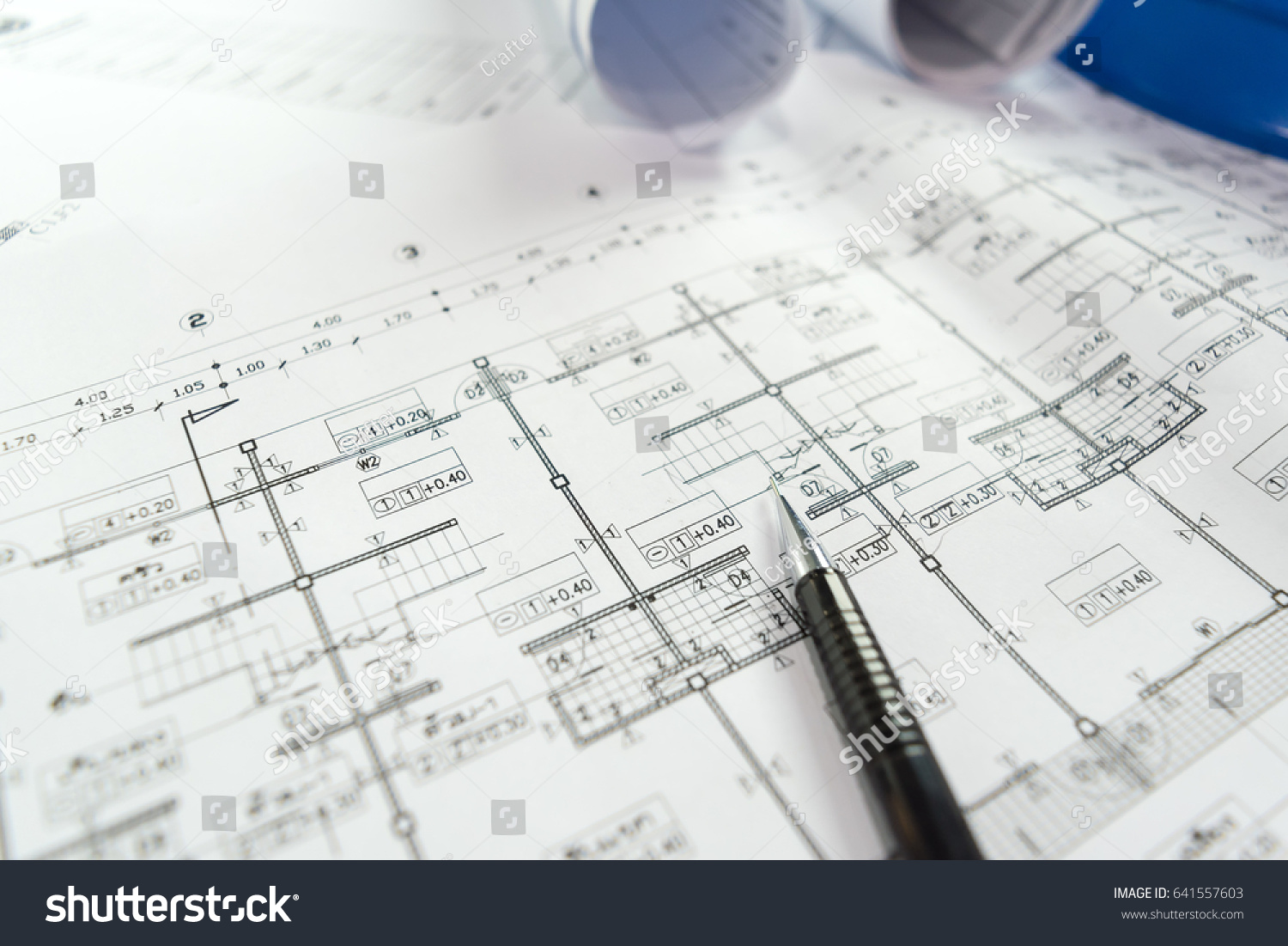 engineering diagram blueprint paper drafting project sketch
