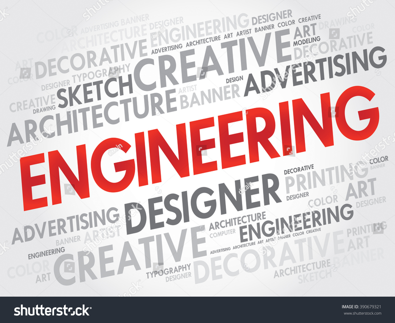 Engineering Word Cloud Concept Stock Illustration 390679321 | Shutterstock