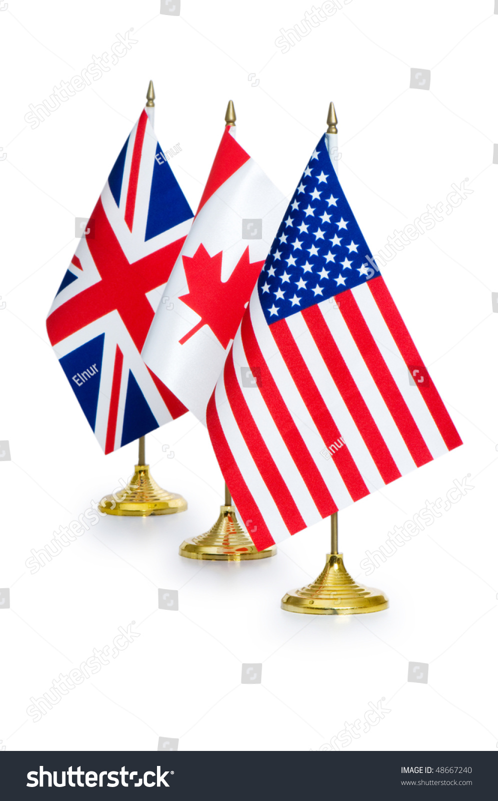 English Speaking Countries Flags Isolated On Stock Photo 48667240 ...