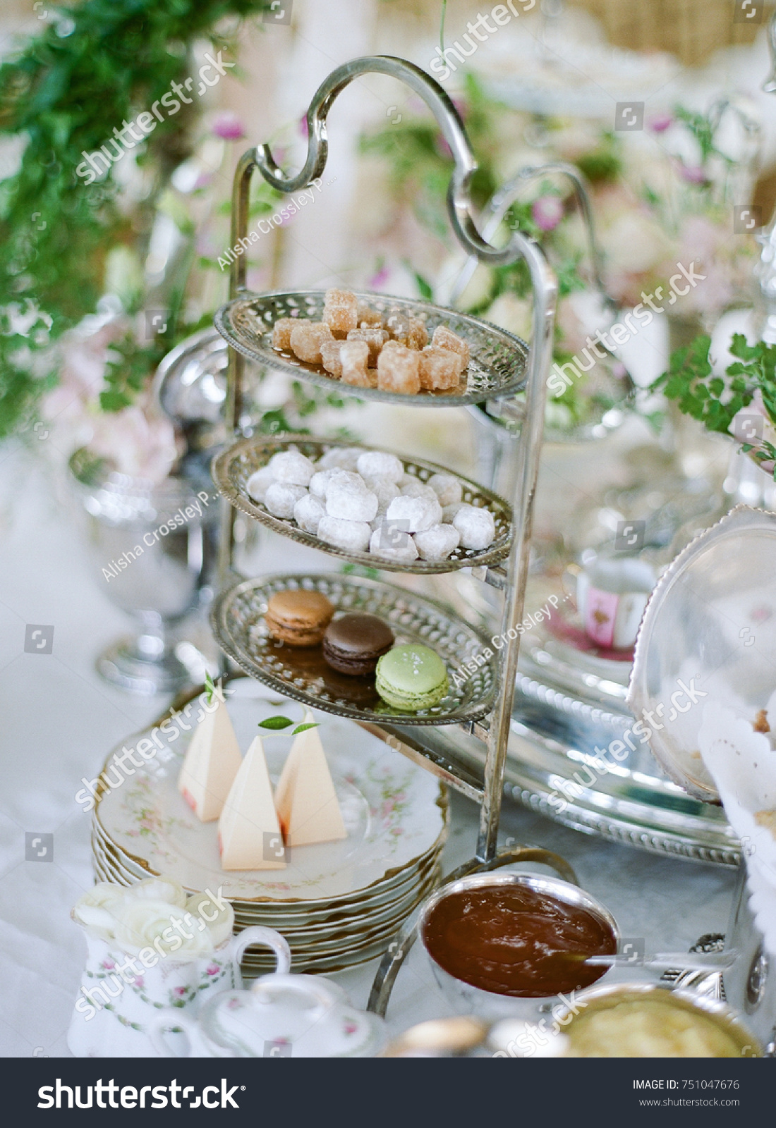 English Tea Party Jam Scones Stock Photo Edit Now