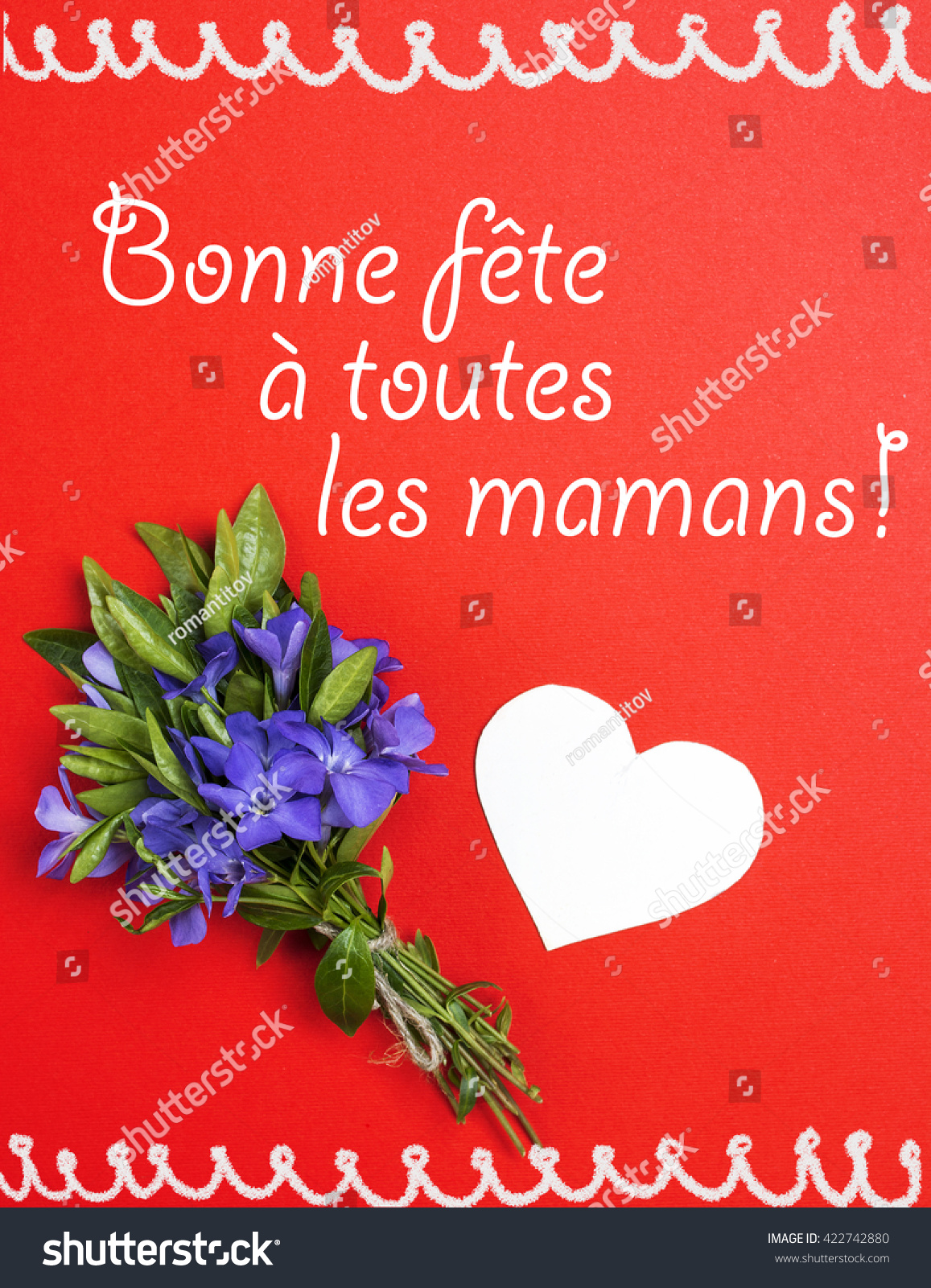 Enjoy Mothers Day French Bonne Fete Stock Photo Edit Now