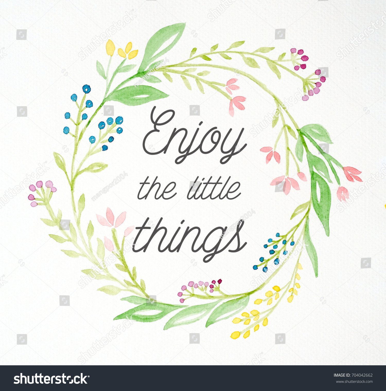 enjoy the good things in life quotes enjoy little things quotation on flowers stock illustration