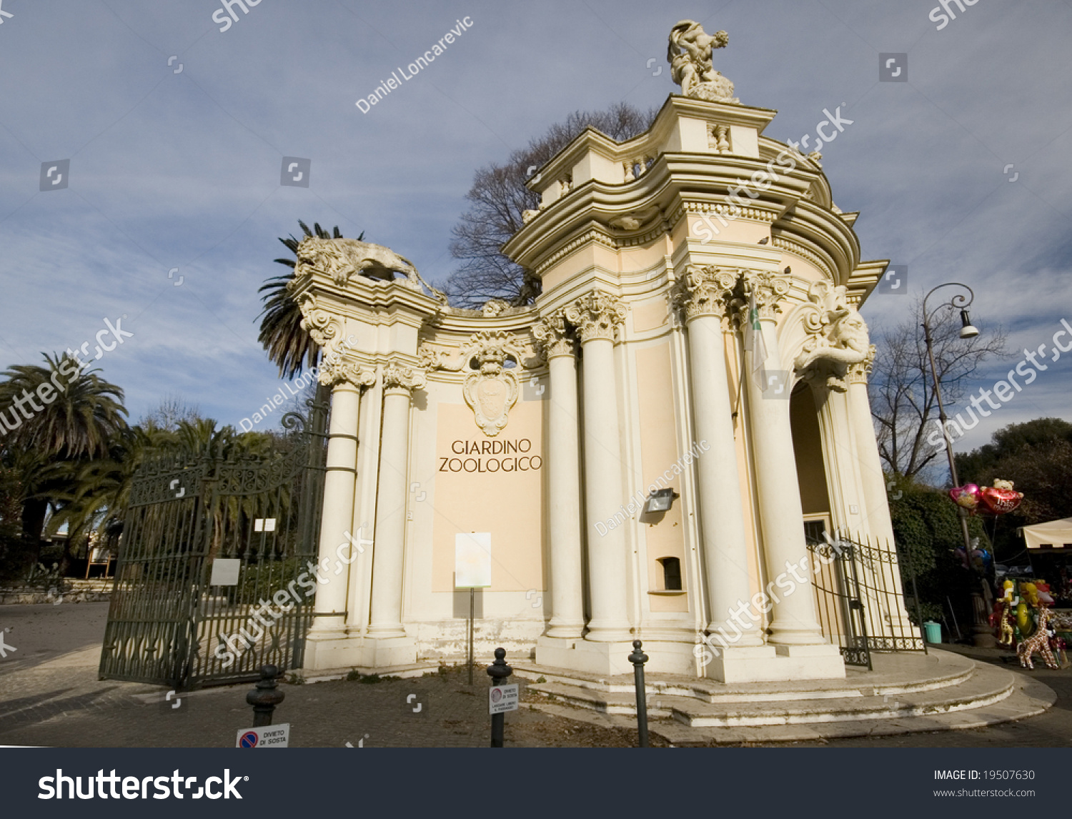 Entrance In The Zoo Of Rome In Italy Stock Photo 19507630