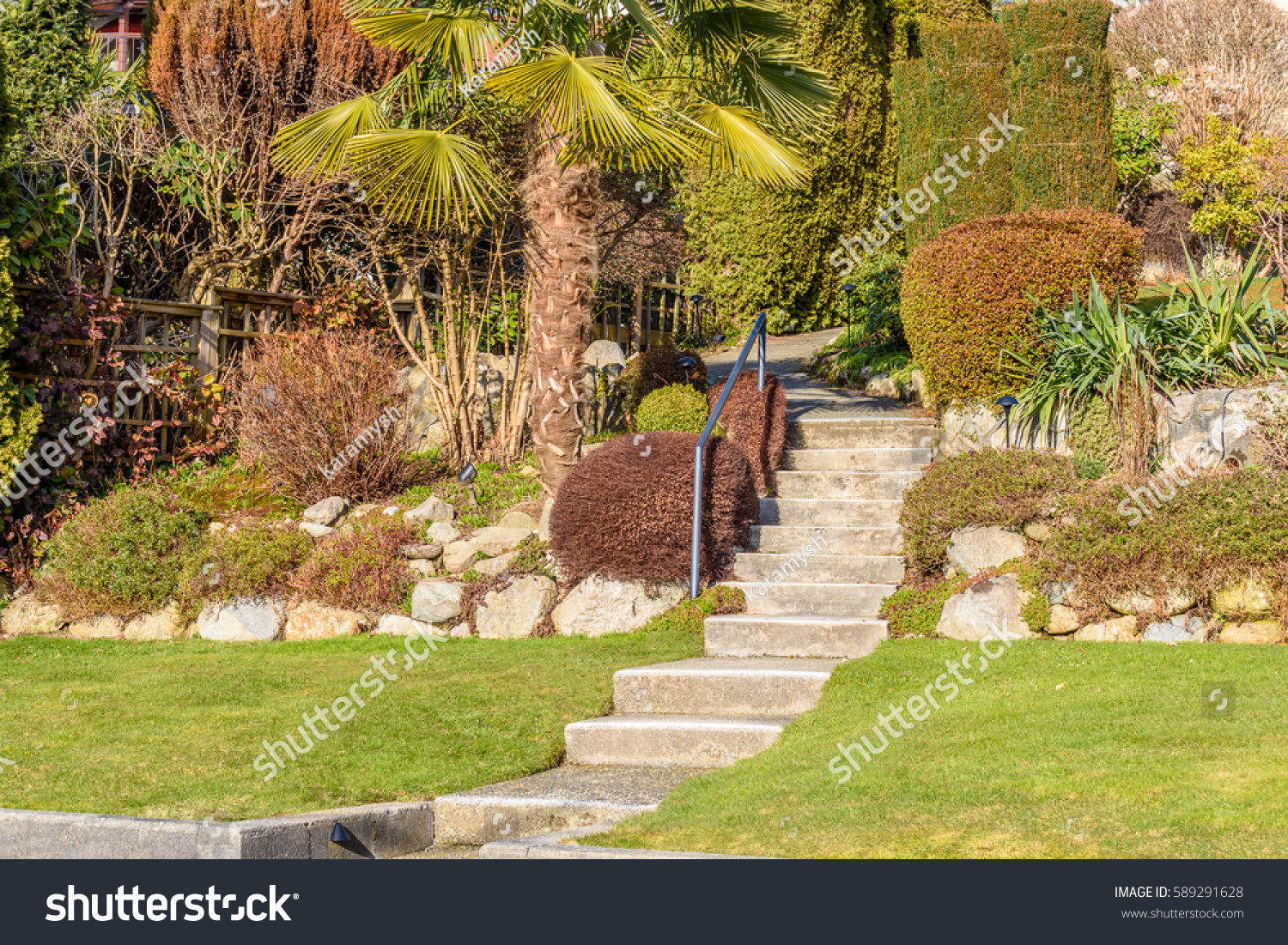 Entrance House Stone Steps Outdoor Landscape Stock Photo Edit Now 589291628