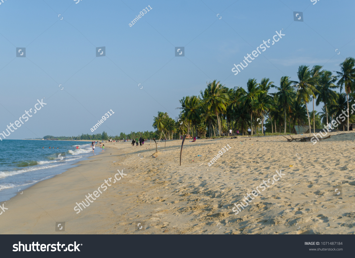 Environments Pantai Cahaya Bulan Kelantan Stock Photo Edit