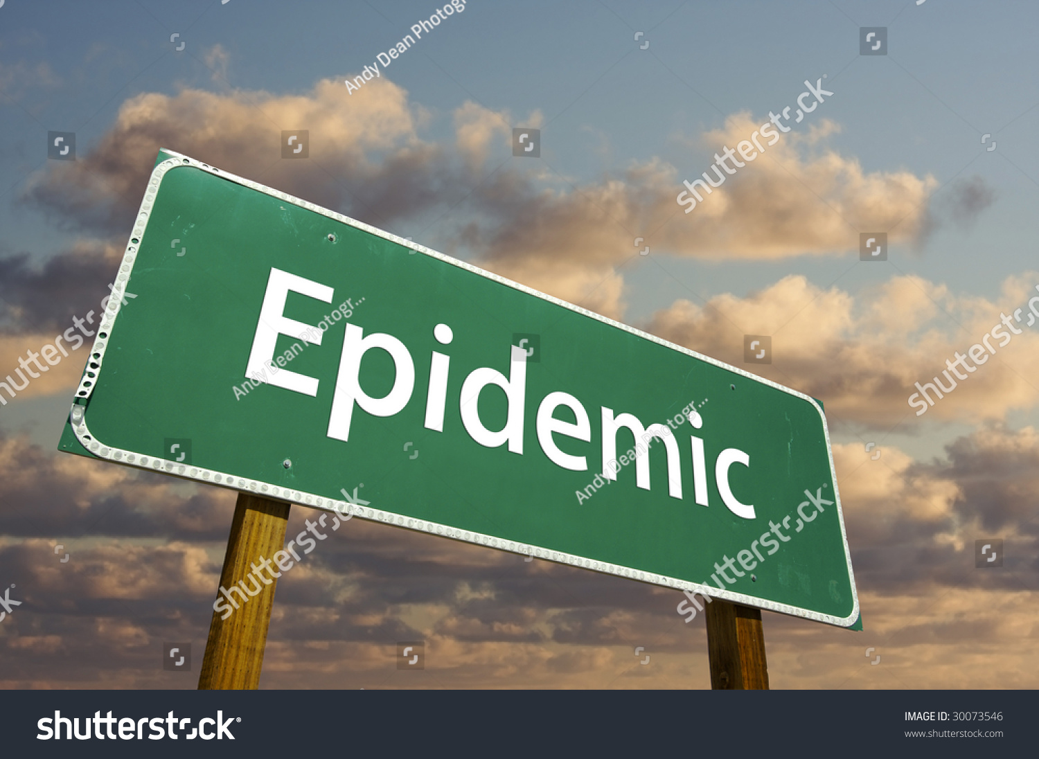  Gray Classic  Template Design Featuring Epidemic Green Road Sign with Dramatic Clouds