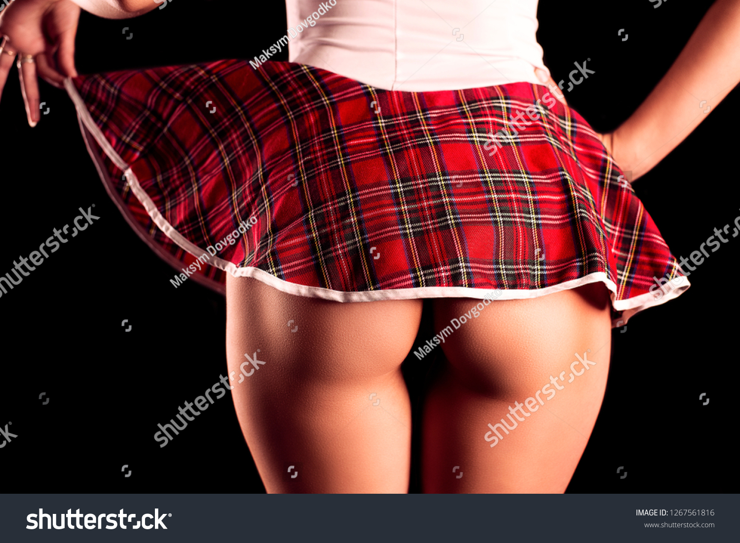 sexy plaid mini skirt