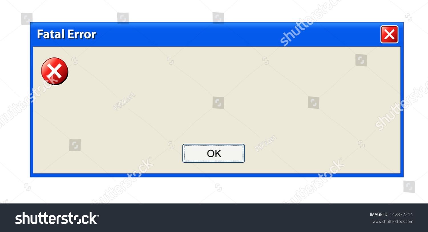 Error Pop Up Window Stock Photo 142872214 : Shutterstock