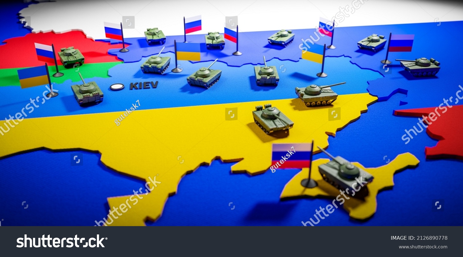 Escalation Conflict On Border Ukraine Russia Stock Illustration ...