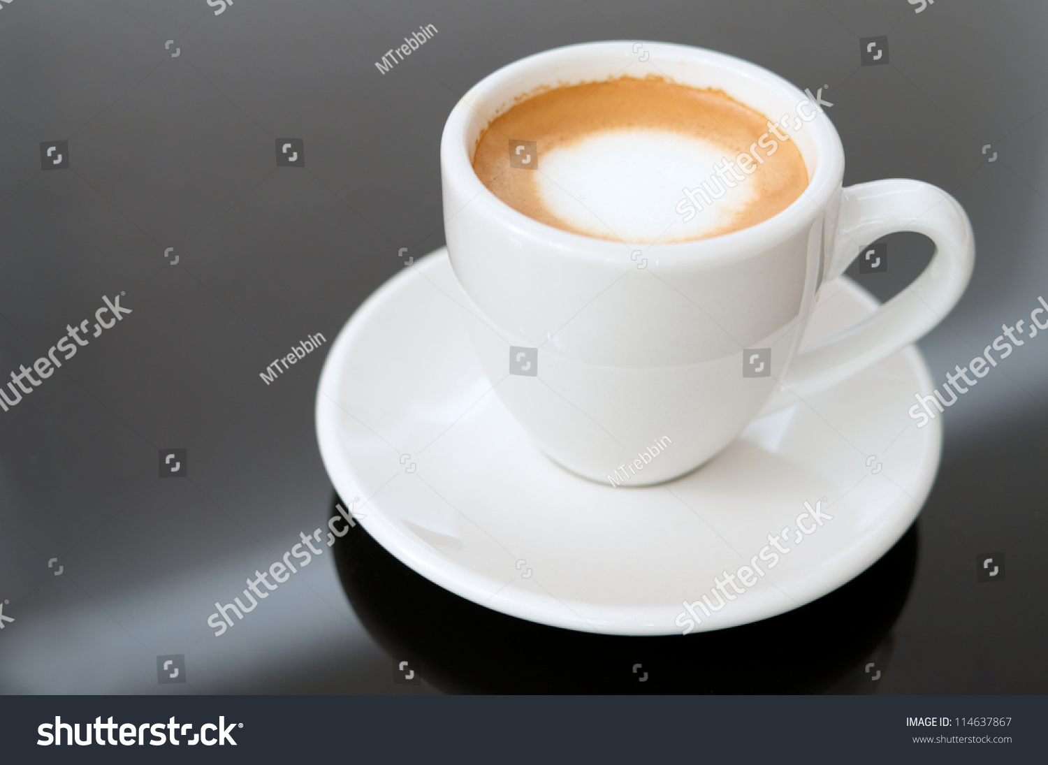 Espresso Macchiato White Cup Simple Generic Stock Photo 114637867 ...