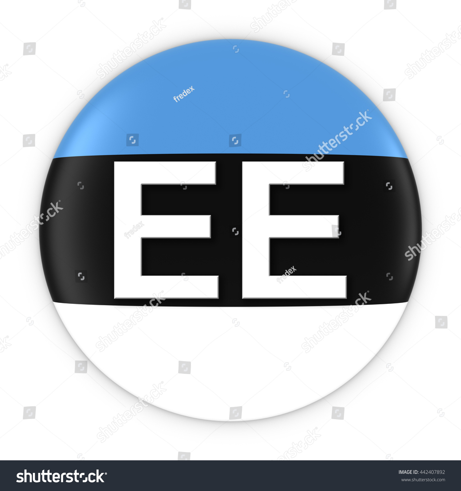 Estonia Flag Button Two Letter Country Stock Illustration Estonia Flag Button Two Letter Country Stock Illustration