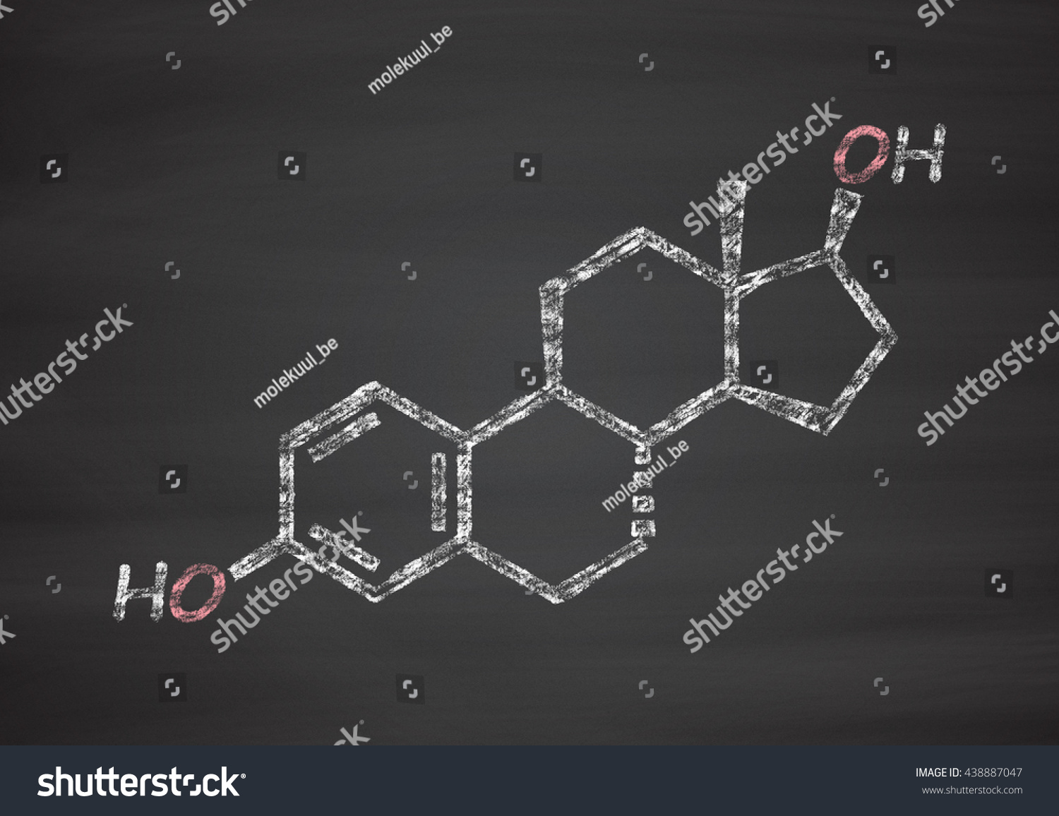 Estradiol Estrogen Female Sex Hormone Molecule Stock Illustration 438887047 Shutterstock 6022