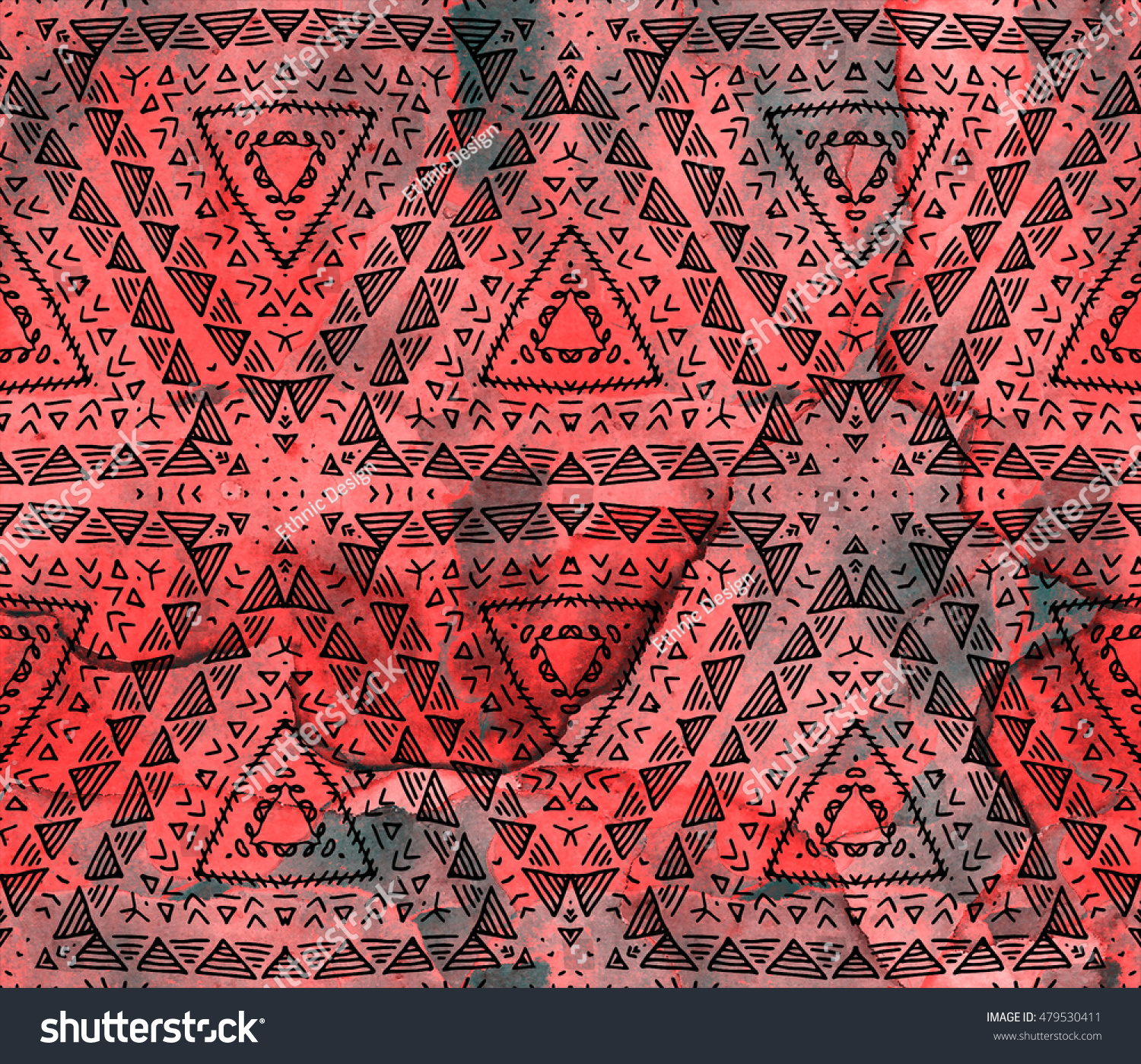 Ethnic Seamless Pattern Repeating Background Tribal Stock