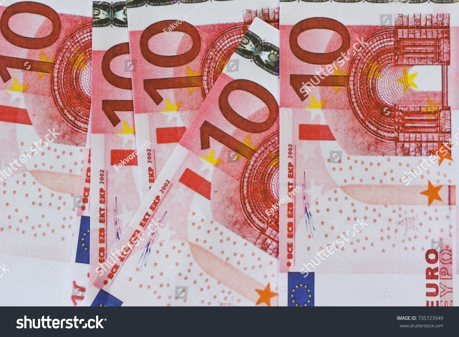 Euro Banknote Background Stock Photo 735723949 | Shutterstock