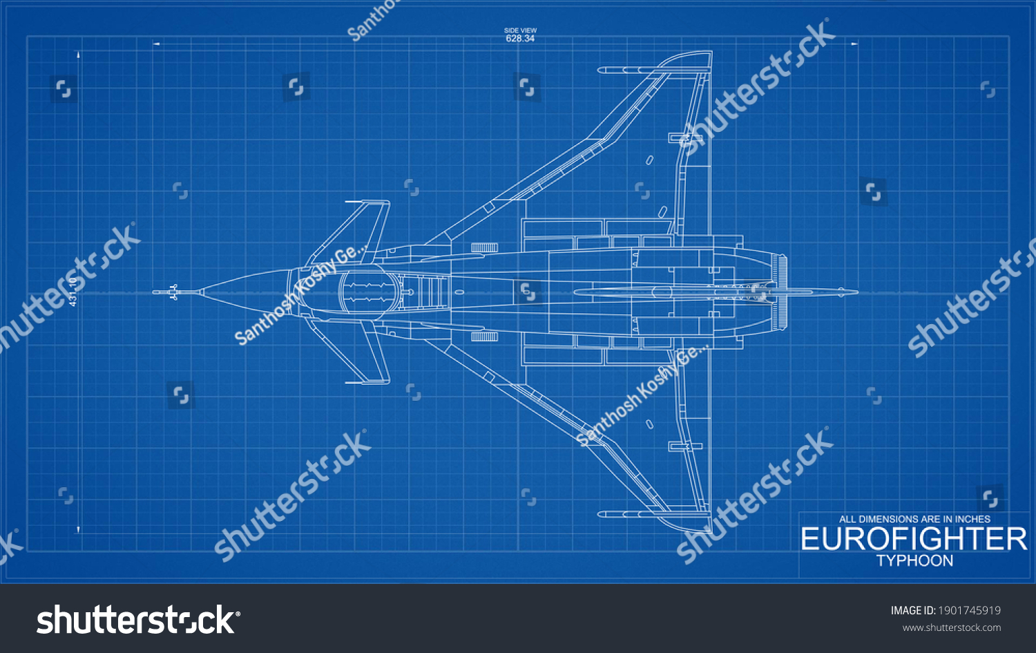 eurofighter typhoon blueprint