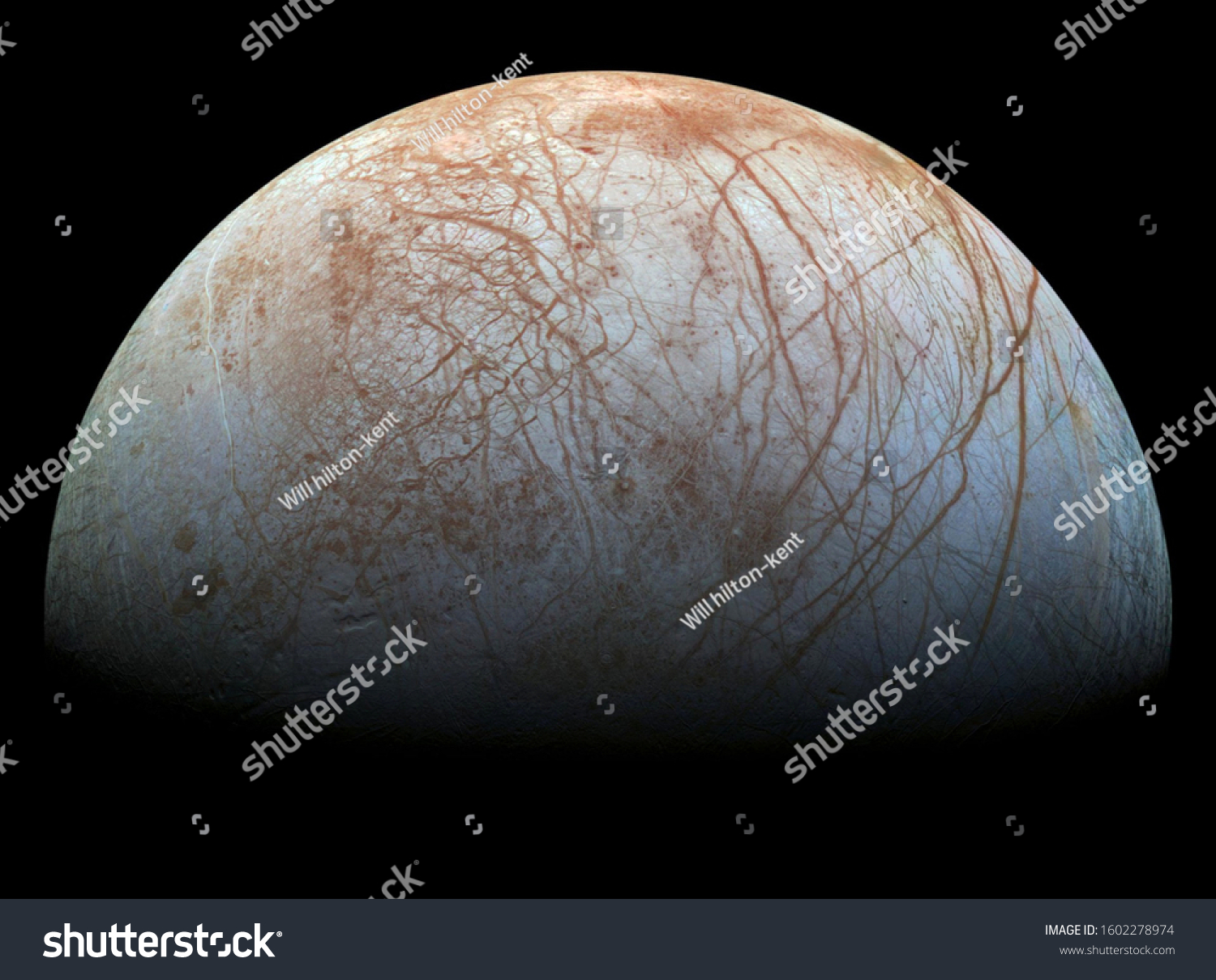 Europa One Jupiters Moons Surface Ice Stock Photo 1602278974 Shutterstock