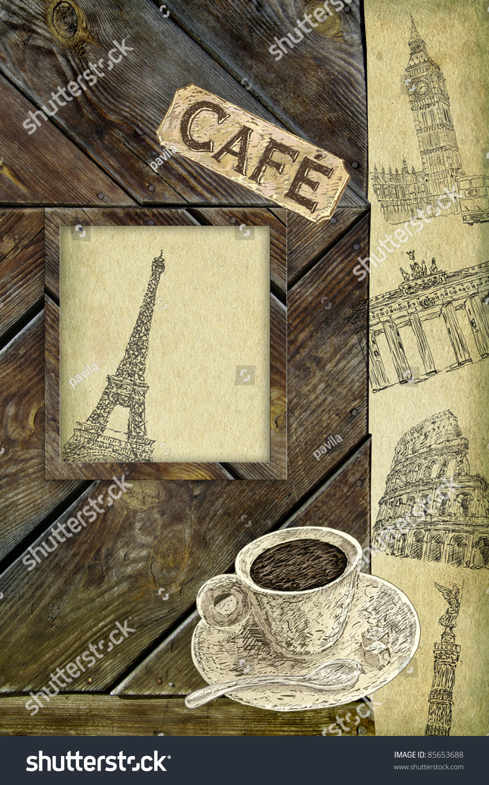 Europe Cafe Background Stock Photo 85653688 : Shutterstock