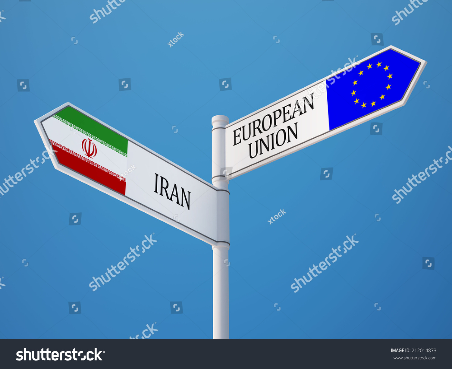 European Union Iran High Resolution Sign Stock Illustration 212014873