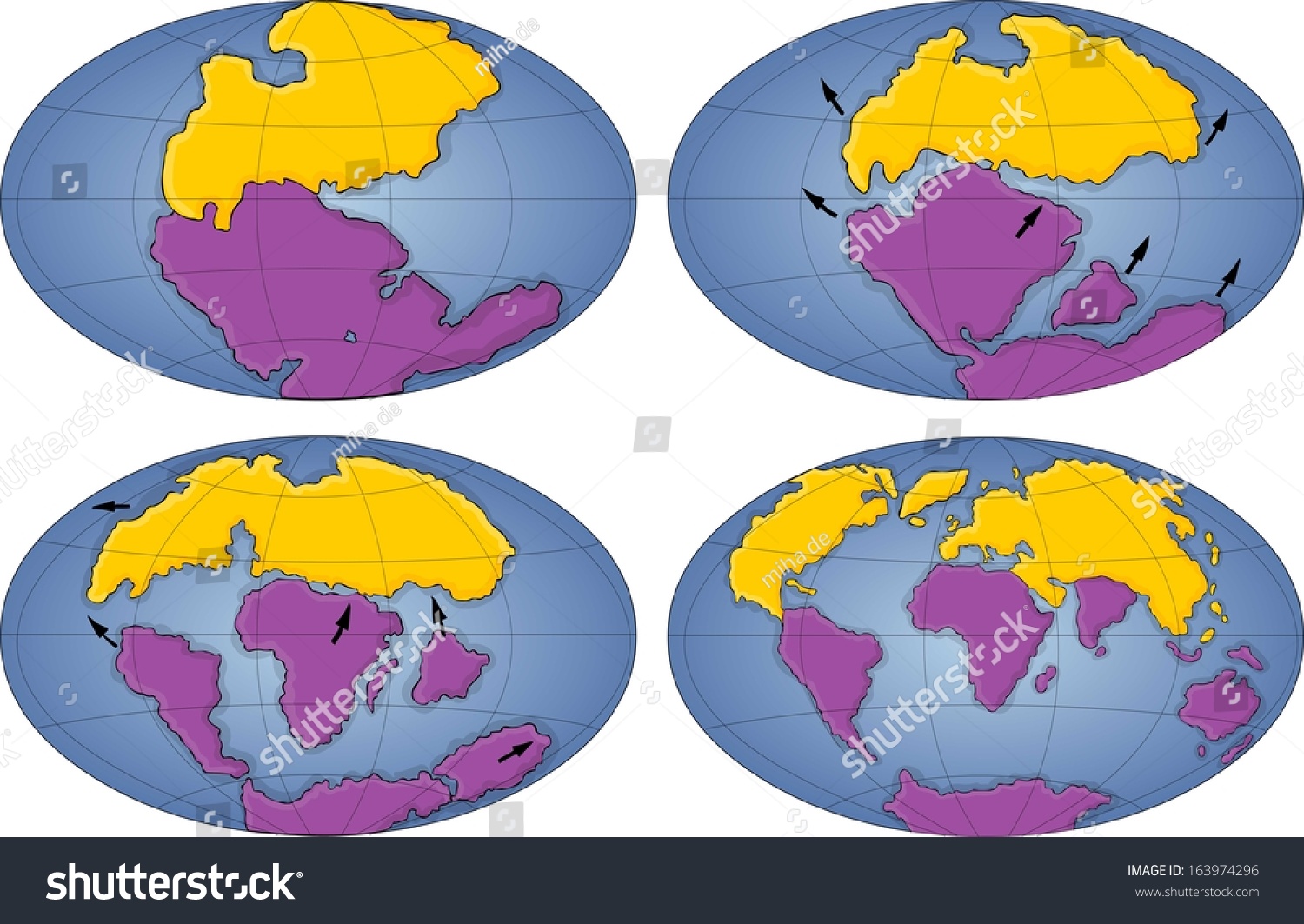 Evolution Earth 205 Millions Years Ago Stock Illustration 163974296 ...