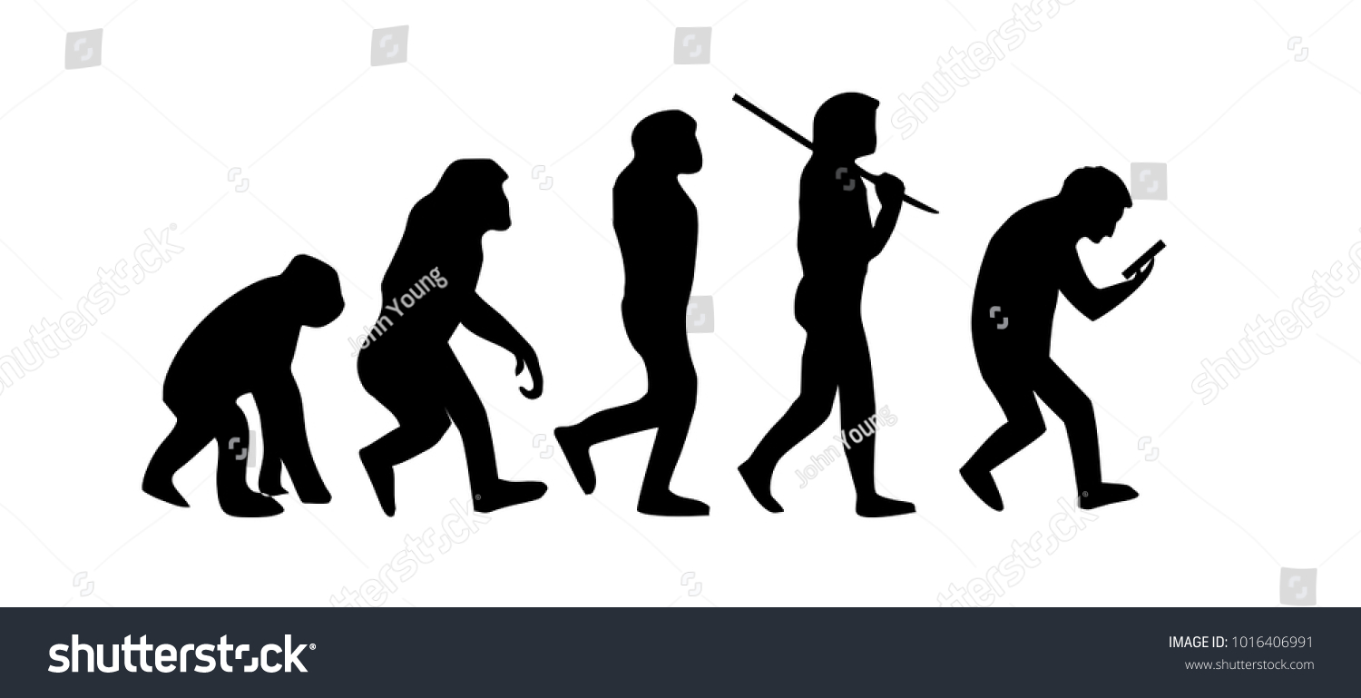 royalty free stock illustration of evolution man phone stock evolution of man