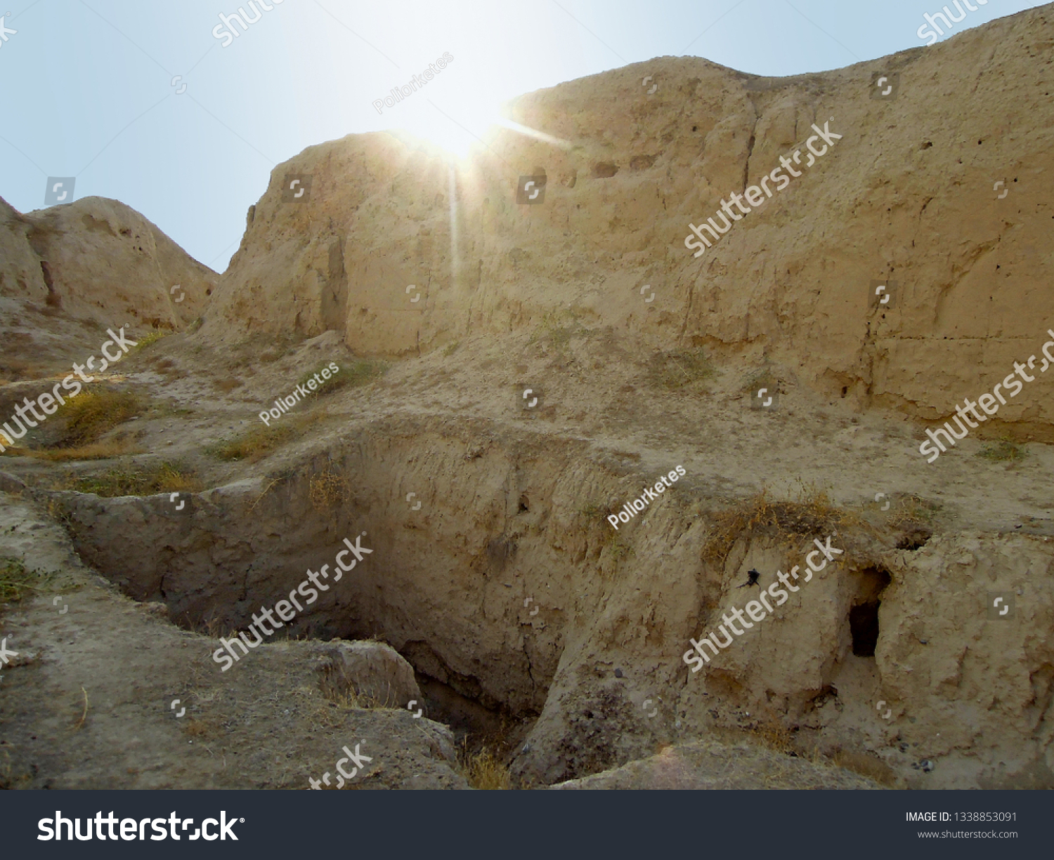 Excavations Afrasiyab Oldest Part Ruined Site Stock Photo Edit Now