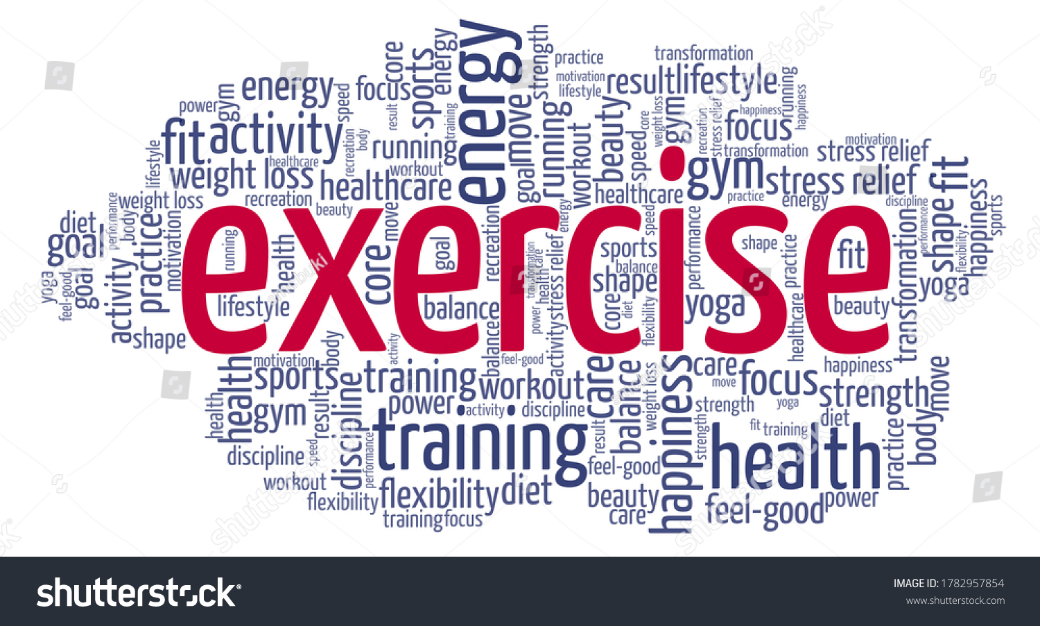 Exercise Word Cloud Isolated On White Stock Illustration 1782957854 ...