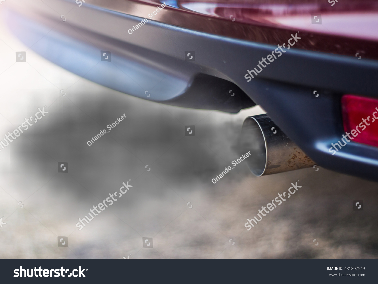 Exhaust Fumes Car Pollution Smog Air Traffic Stock Photo 481807549 ...
