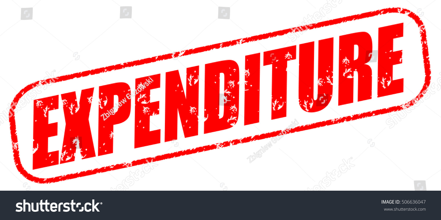 Expenditure Red Stamp On White Background. Stock Photo 506636047