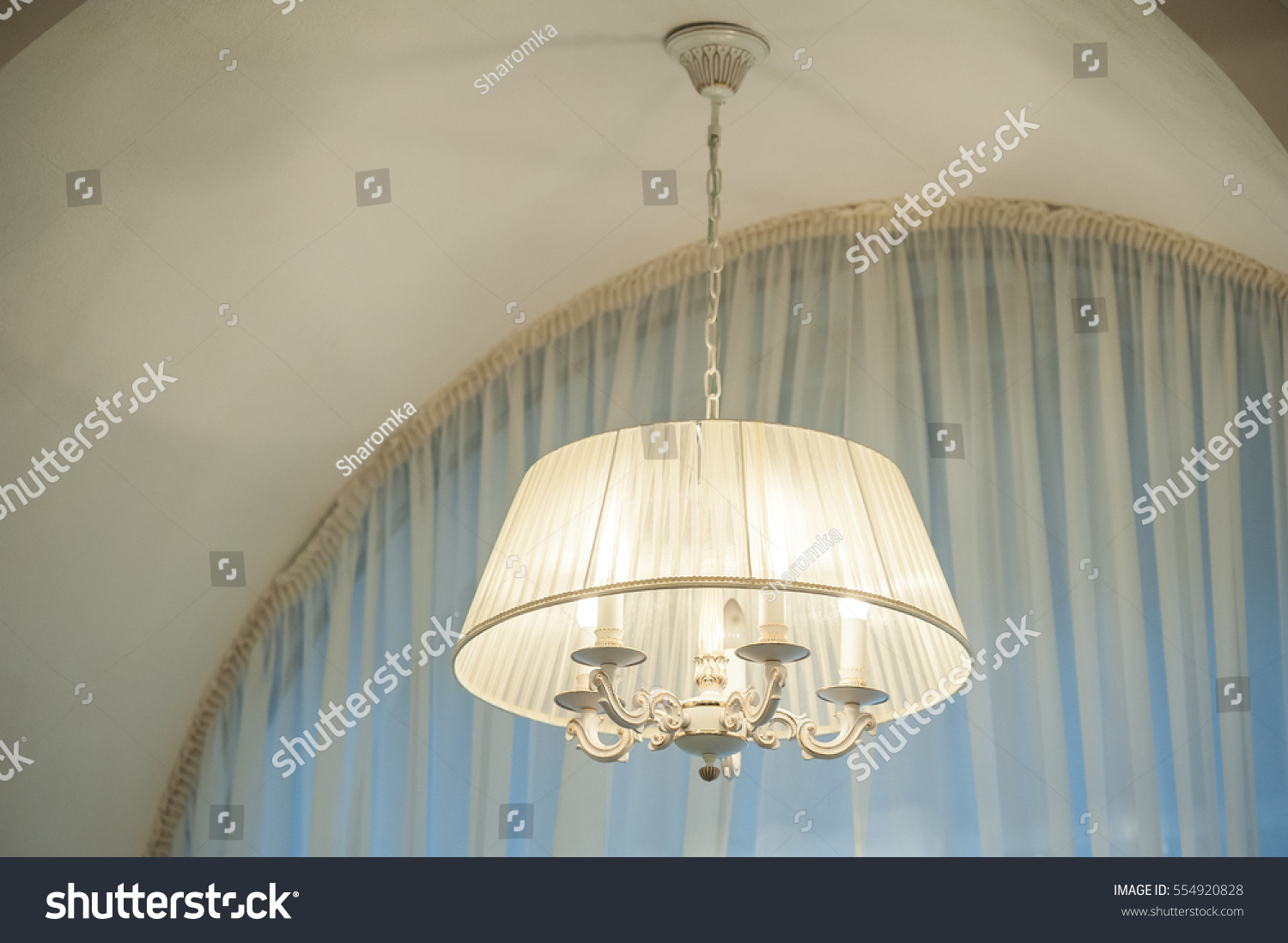 Expensive Chandelier Chandelier Hanging Under Ceiling Stock