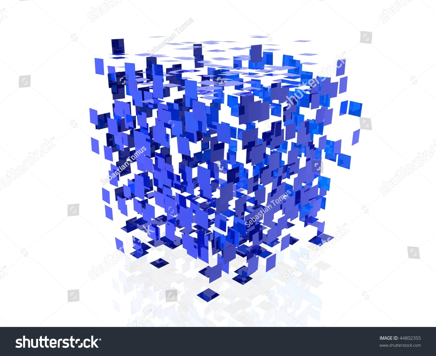 Exploded Cube Stock Photo 44802355 : Shutterstock