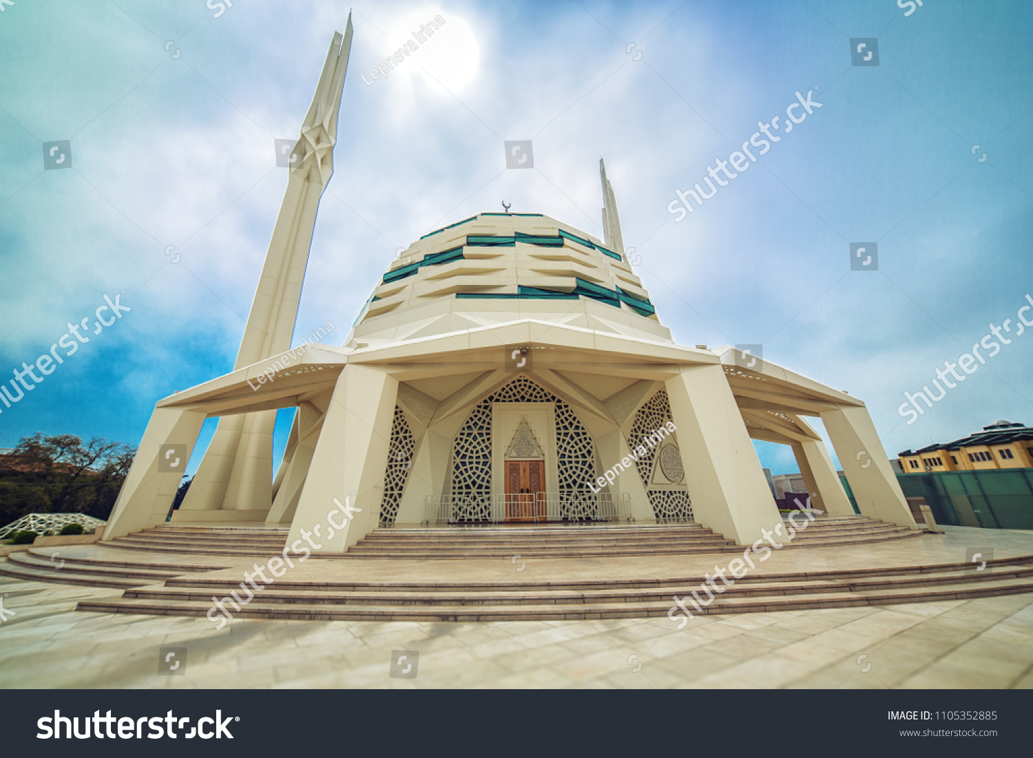 exterior marmara university faculty theology mosque stock photo edit now 1105352885