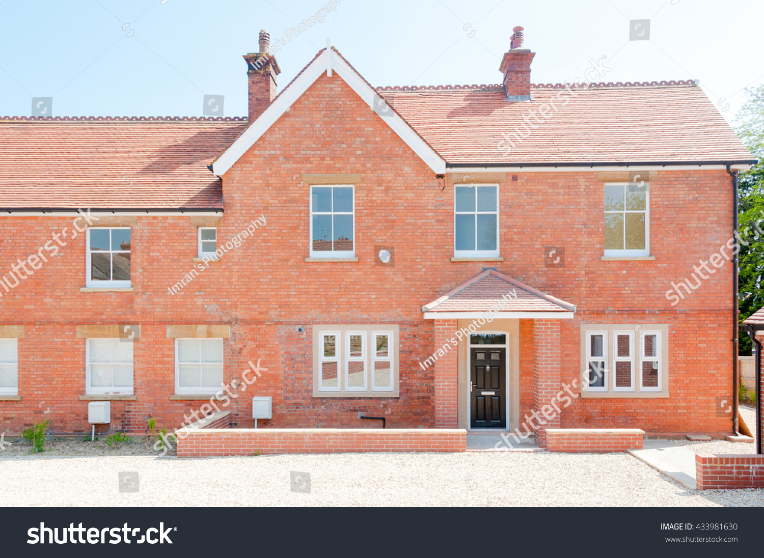 External Facade Modern English House Example Stock Photo Edit Now