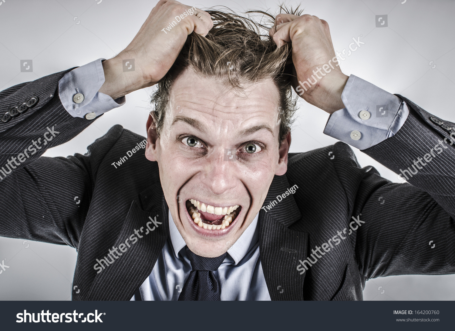 Extreme Angry Businessman Stock Photo 164200760 