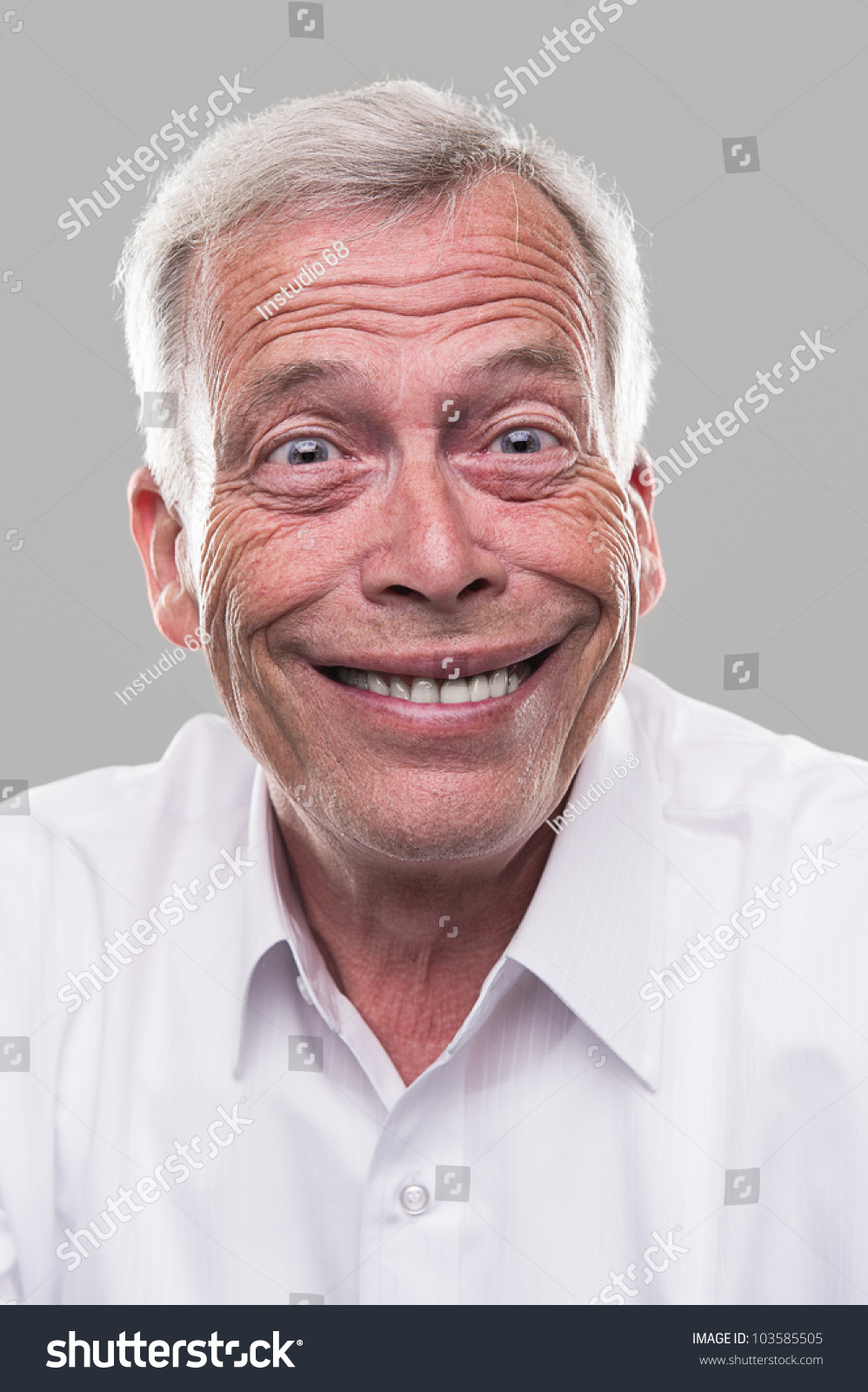 Extremely Happy Old Man Maybe He Stock Photo Edit Now 103585505